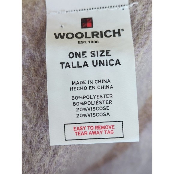 Woolrich Color Block Open Front Fringe Soft Poncho Shawl Blanket OS  Comfy‎ - Picture 6 of 8